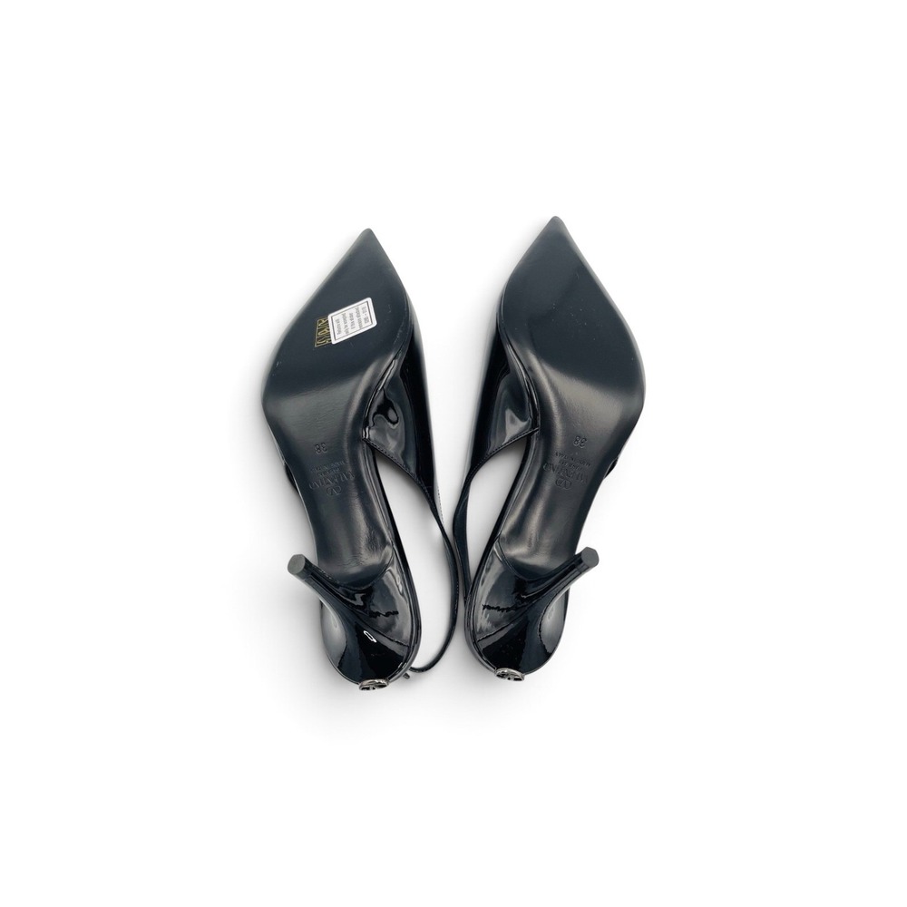 Valentino Garavani Le Salon Nero Patent Leather Slingback Pump Size 38 US 8 - Picture 10 of 10